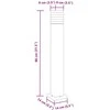Lauko šviestuvai, 3vnt., juodi, 80cm, aliuminis