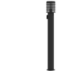Lauko šviestuvai su išvedimu, 3vnt., juodi, 110cm, plienas