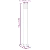 Lauko šviestuvas su išvedimu, 3vnt., juodi, 110cm, aliuminis