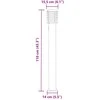 Lauko šviestuvas su išvedimu, juodas, 110cm, plienas