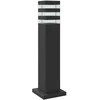 Lauko šviestuvas su jutikliu, 3vnt., juodi, 50cm, aliuminis