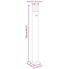 Lauko šviestuvas su jutikliu, juodas, 110cm, aliuminis