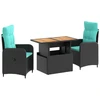 Lauko baldų komplektas Lauko valgomojo komplektas 3 pcs poliratanas
