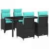Lauko valgomojo komplektas 5 pcs poliratanas