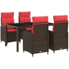 Lauko valgomojo komplektas 5 pcs poliratanas