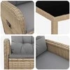 Lauko baldų komplektas Lauko valgomojo komplektas 7 pcs Bežinė ir šviesiai pilka