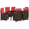 Lauko valgomojo komplektas 7 pcs poliratanas