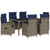 Lauko valgomojo komplektas 7 pcs poliratanas