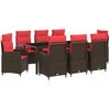 Lauko valgomojo komplektas 9 pcs poliratanas