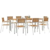Lauko valgomojo komplektas 9 vnt. 200 x 90 x 75 cm