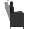Lauko valgomojo komplektas 3 pcs Juoda poliratanas