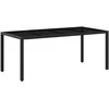 Lauko baldų komplektas Lauko valgomojo komplektas 7 pcs Juoda 190 x 90 x 75 cm