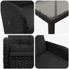 Lauko baldų komplektas Lauko valgomojo komplektas 7 pcs Juoda 150 x 90 x 75 cm