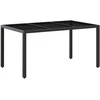 Lauko baldų komplektas Lauko valgomojo komplektas 7 pcs Juoda 150 x 90 x 75 cm