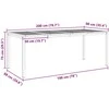 Valgomojostalas Ruda 200 x 90 x 75 cm Kietos akacijos mediena