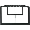 Lauko valgomojo stalas, antracito, 120x60x66cm, aliuminis
