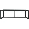 Lauko valgomojo stalas, antracito, 120x60x66cm, aliuminis