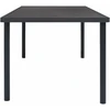 Lauko valgomojo stalas, antracito, 150x90x74cm, plienas