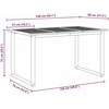 Sodo stalas Pilka 140 x 80 x 75 cm Kietos akacijos mediena
