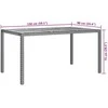 Sodo stalas Pilka 150 x 90 x 75 cm poliratanas