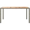 Sodo stalas Pilka 150 x 90 x 75 cm poliratanas