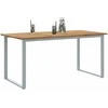 Sodo stalas Pilka 160 x 80 x 75 cm Kietos akacijos mediena