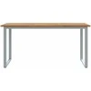 Sodo stalas Pilka 160 x 80 x 75 cm Kietos akacijos mediena