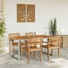 Sodo stalas Pilka 160 x 80 x 75 cm Kietos akacijos mediena