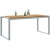 Sodo stalas Pilka 180 x 90 x 75 cm Kietos akacijos mediena