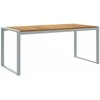 Sodo stalas Pilka 180 x 90 x 75 cm Kietos akacijos mediena