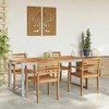 Sodo stalas Pilka 180 x 90 x 75 cm Kietos akacijos mediena