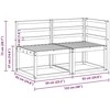 Lauko vidurinė ir kampinė sofa 2 Vienetas Natūrali