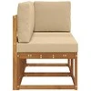 Lauko vidurinė ir kampinė sofa 2 Vienetas Natūralus ir bežinis