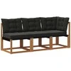 Lauko vidurinė ir kampinė sofa su pagalve 3 Vienetas Natūrali