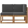 Lauko vidurinė ir kampinė sofa su pagalve 2 Vienetas
