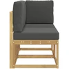 Lauko vidurinė ir kampinė sofa su pagalve 2 Vienetas Balta