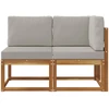 Lauko vidurinė ir kampinė sofa su pagalve 2 Vienetas