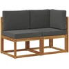 Lauko vidurinė ir kampinė sofa su pagalve 2 Vienetas