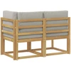 Lauko vidurinė ir kampinė sofa su pagalve 2 Vienetas Balta