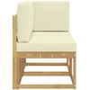 Lauko vidurinė ir kampinė sofa su pagalve 2 Vienetas Balta