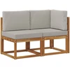 Lauko vidurinė ir kampinė sofa su pagalve 2 Vienetas