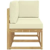 Lauko vidurinė ir kampinė sofa su pagalve 2 Vienetas Balta