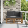 Lauko vidurinė ir kampinė sofa su pagalve 2 Vienetas