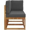 Lauko vidurinė ir kampinė sofa su pagalve 2 Vienetas