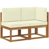 Lauko vidurinė ir kampinė sofa su pagalve 2 Vienetas