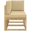 Lauko vidurinė ir kampinė sofa su pagalve 2 Vienetas Balta