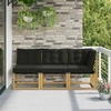 Lauko vidurinė ir kampinė sofa su pagalve 3 Vienetas Balta