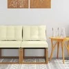 Lauko vidurinė sofa Kietas akacijos medis ir tekstilenas