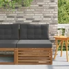 Lauko vidurinė sofa Kietos akacijos mediena Natūrali