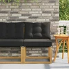 Lauko Vidurinis Sofa Kietas akacijos medis ir tekstilenas Balta